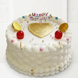 Elegant Customized Cake for Dad and Mum