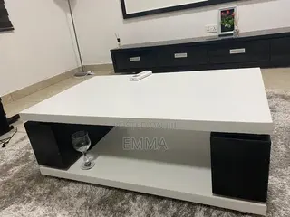 Modern White and Black Center Table for Sale