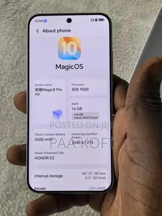 New Honor Magic8 Pro Air 512 GB Purple