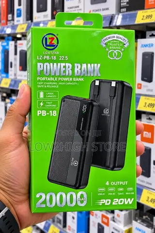 Liza Star LZ-PB-18 20,000mAh 22.5W Fast-Charging Power Bank - Low2High