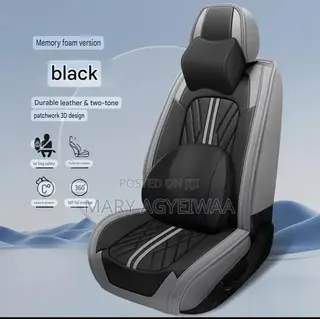 Luxury Leather 5-Seater Car Seat Covers + Memory Foam Cushions