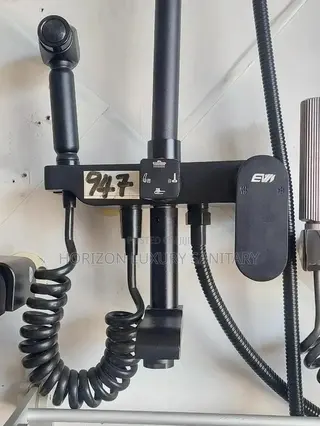 Black (4in1) Combined Telephone Shower With Shattaf(Bidet)
