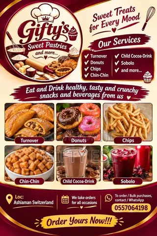 Welcome to Gifty’s Sweet Pastries and More.