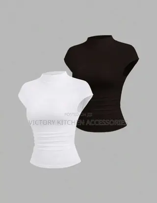 SHEIN Basic High Neck Tops