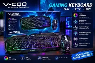 V-100 Backlight Gaming Xblaster Sytle Showing Performance Charm.
