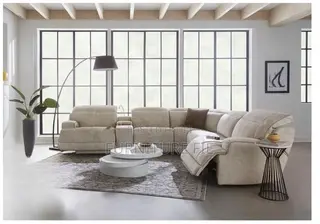 Sebaston 6pcs Fabric Living Room Sectional With Recliners