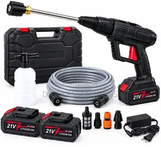 21V Rechargeable Car Washer With 2 Batteries and Carrying Case