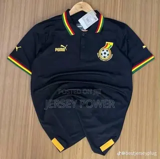 Ghana Black Lacoste Jersey