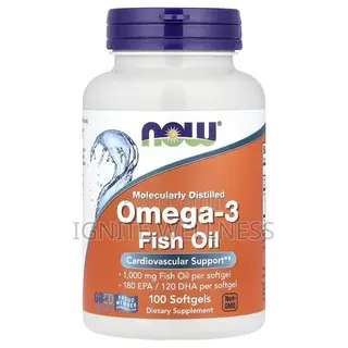 NOW Omega-3 Fish Oil 1000mg - 100 Softgels