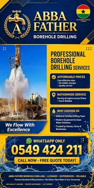 ABBA FATHER Borehole Drilling - Cheap in Ghana - Accra & Nationwide