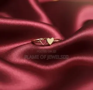 Double Heart Gold Promise Ring