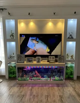 Adom Tv Stand Aquarium With Fishes