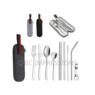 9pcs Portable Travel Cutlery Set