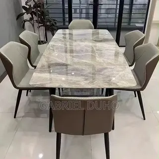 8 Seater Marble Dining Table Set