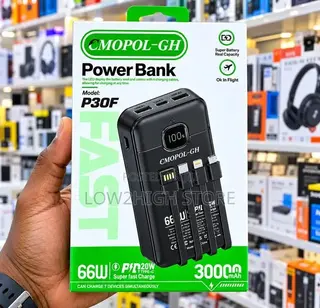 CMOPOL-GH P30F 30,000mAh 66W Super
Fast-Charging PowerBank - Low2High