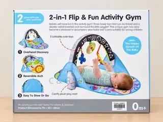 2-in-1 Flip Fun Activity Gym. Dimensions:78×58×40cm