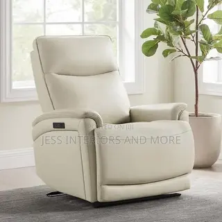 Leather Power Recliner With Power Headrest