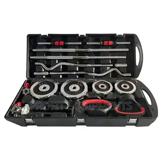 High Quality 55kg Chrome Cast Iron Adjustable Dumbbell Set With Box