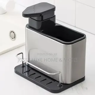 . Stainless Steel Kitchen Sink Soap Dispenser With Sponge Holder