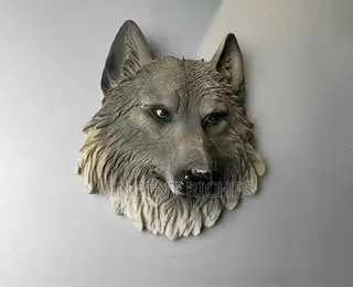 Wolf Head Resin Wall Sculpture