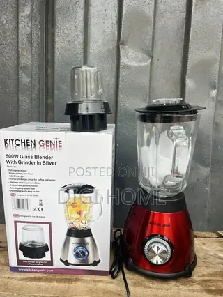 Kitchen Genie 500W Glass Blender With Spice Grinder