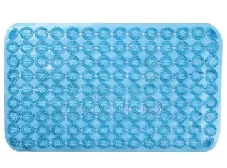 Blue Anti-Slip Rubber Bathroom Mat - Non Slip Shower Mat With Suction