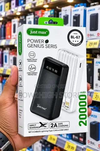 Just Max BL-67 Power Genius 20,000mAh Power Bank