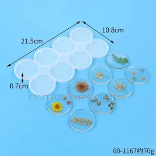 Silicone Mold 8-in-1 Round Circular Resin Mold Gh₵50