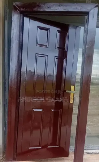 Complete Coffee Coloured Panel Door + Frames + Architraves