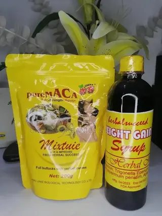 Pure Maca Mixture and Syrup for Butts and Hips Enlargement