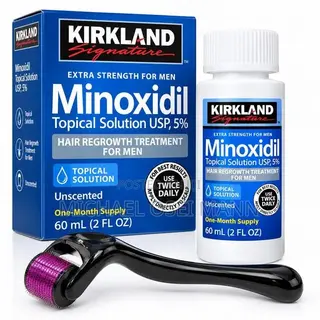 Kirkland Minoxidil 5% 60ml + Derma Roller Hair Care Set
