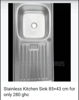 Stainless Steel Kitchen Sink (85 × 43 Cm)