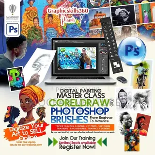 Digital Art Painting With Photoshop Brushes Training