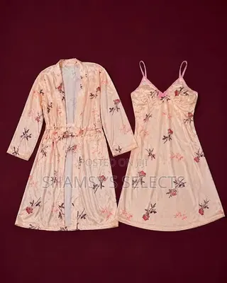 Ladies cottonNightwear Robe Set: 2-Piece Sleepwear