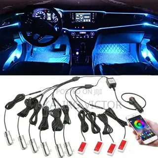 Car Interior RGB Ambient LED Strip Lights - App Controlled ‎