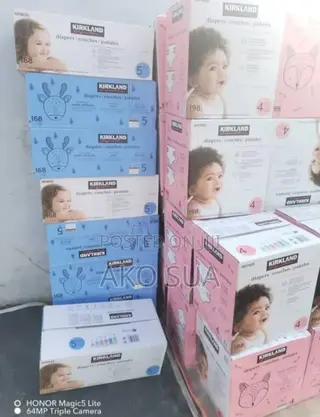 Kirkland Diapers Size 1,2-700, Size 3,4,5-750