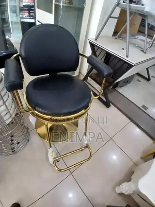 An Authentic Black Saloon Chair