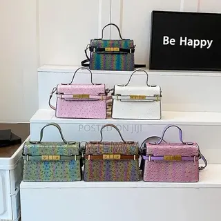 Luxe Ostrich Crossbody Bag