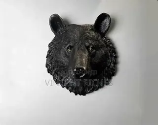 Black Bear Head Sculpture