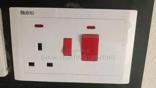 Naling 45A Cooker Switch With 13A Socket - White