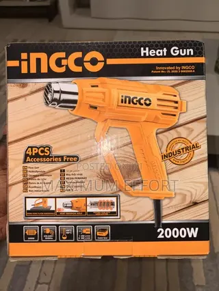 Powerful Industrial Heavy Duty Ingco Heat Gun With Accessories