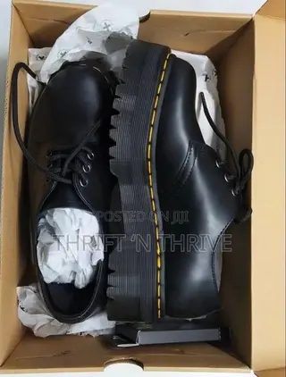 Dr. Martens 1461 Quad Platform Smooth Leather Derby Shoes