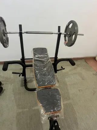 Bench, Barbell and 20kg Weight Set
