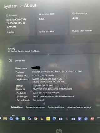 Laptop HP Pavilion 15 8GB Intel Core i5 SSD 256GB
