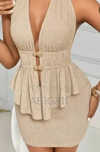 Summer Elegant Vacation Date Backless Top With Skirt 2pcs Set