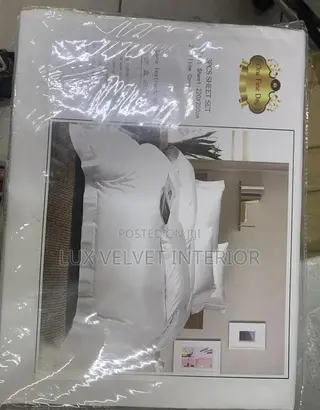 White Bedsheet Set - 1 Flat Sheet + 2 Pillow Covers