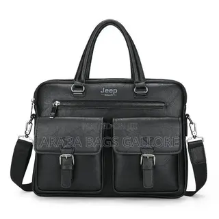 Original 17inches Jeep Leather Shoulder Laptop/Office Bag.