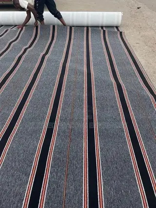Striped Gray Woolen Carpet