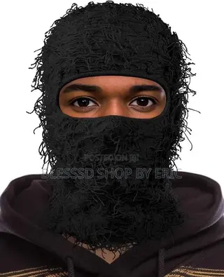 Ski Mask Fuzzy Type. Yeat Balaclava With Distressed Material