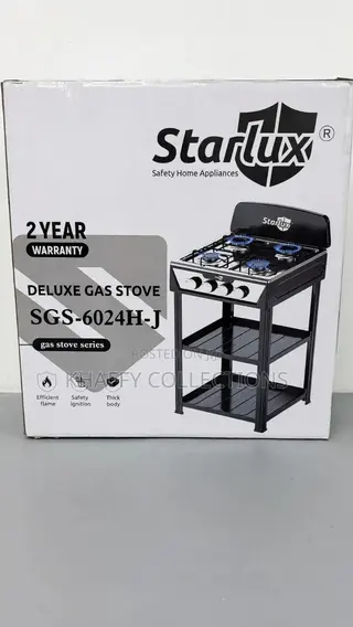 Starlux Deluxe 4-Burner Gas Stove With Stand SGS-6024H-J
